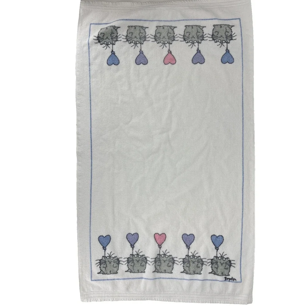 VTG 1980s Boynton Cat Bath Towel 43x25